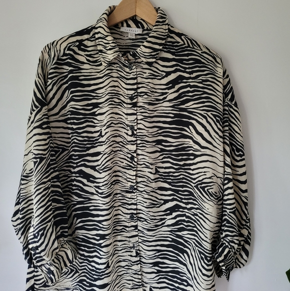 Topshop zebra print blouse - Picture 1 of 3